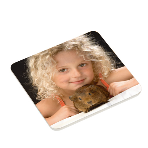 UNISUB fridge magnet, size 57 x 57 x 2 mm, one side printable, glossy white, 50 pcs./carton