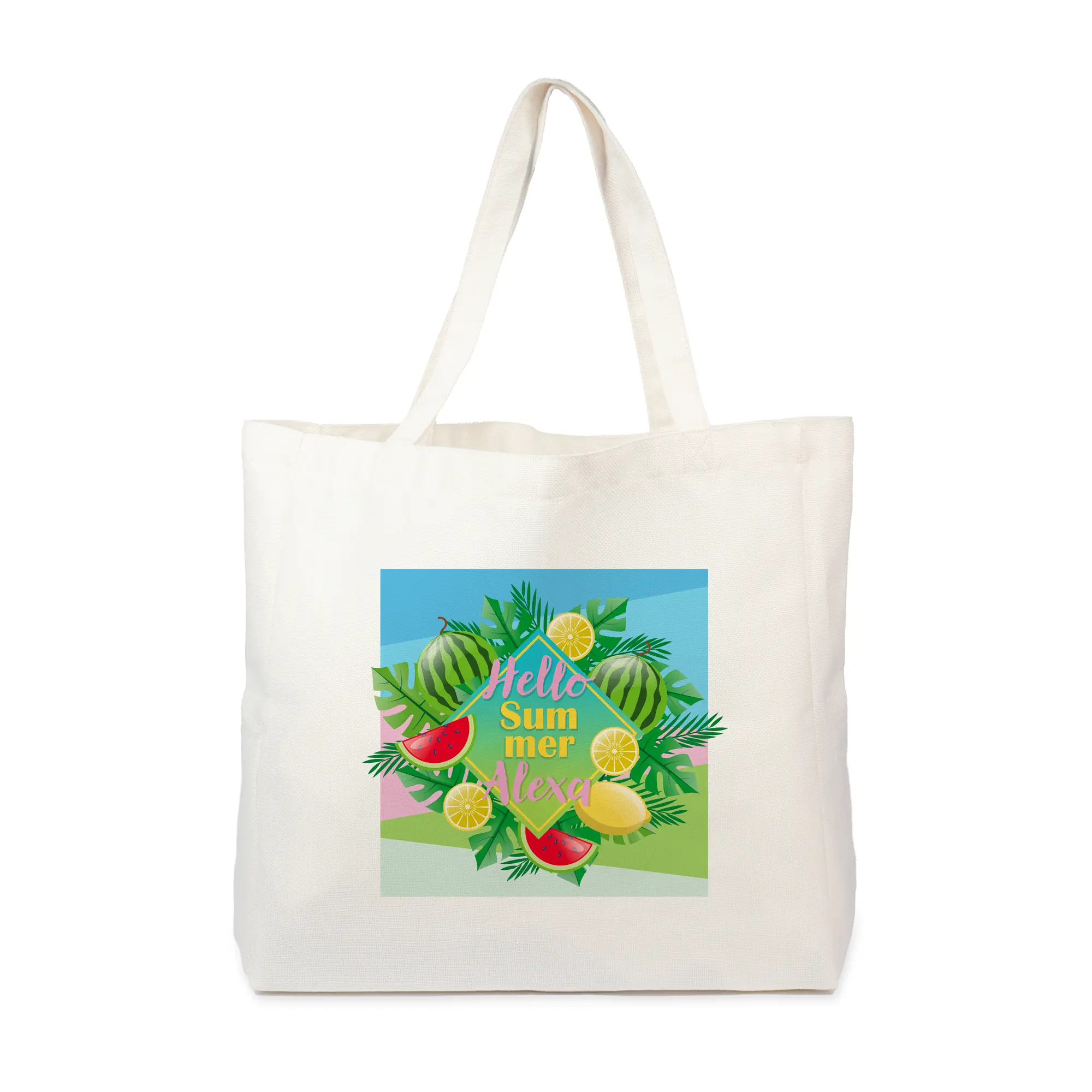 Sublistar® Einkaufstasche weiß mit Henkel, Größe (BxHxT) 40 x 38,5 x 11 cm, 5 St./Pack, 100 St./Karton