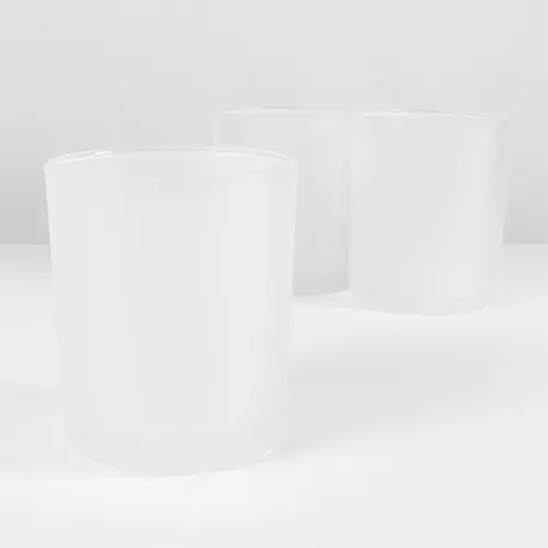 Sublistar® Bougeoir en verre 7oz, givré à l‘extérieur, lavage à la main recommandé, 6 pcs./pack, 90 pcs./carton