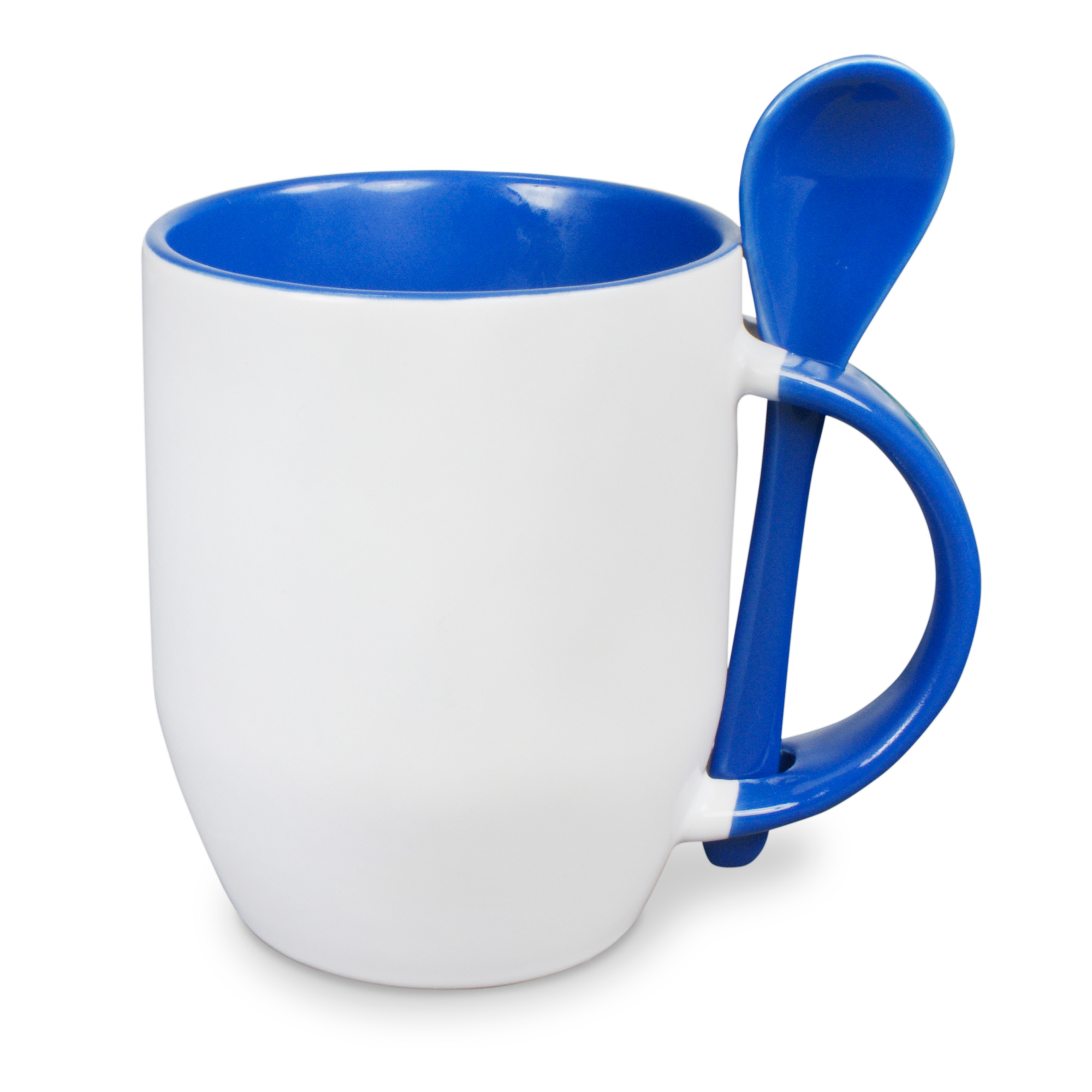 Ceramic mug TWO TONES & spoon, Orca™ Coating, various colours
