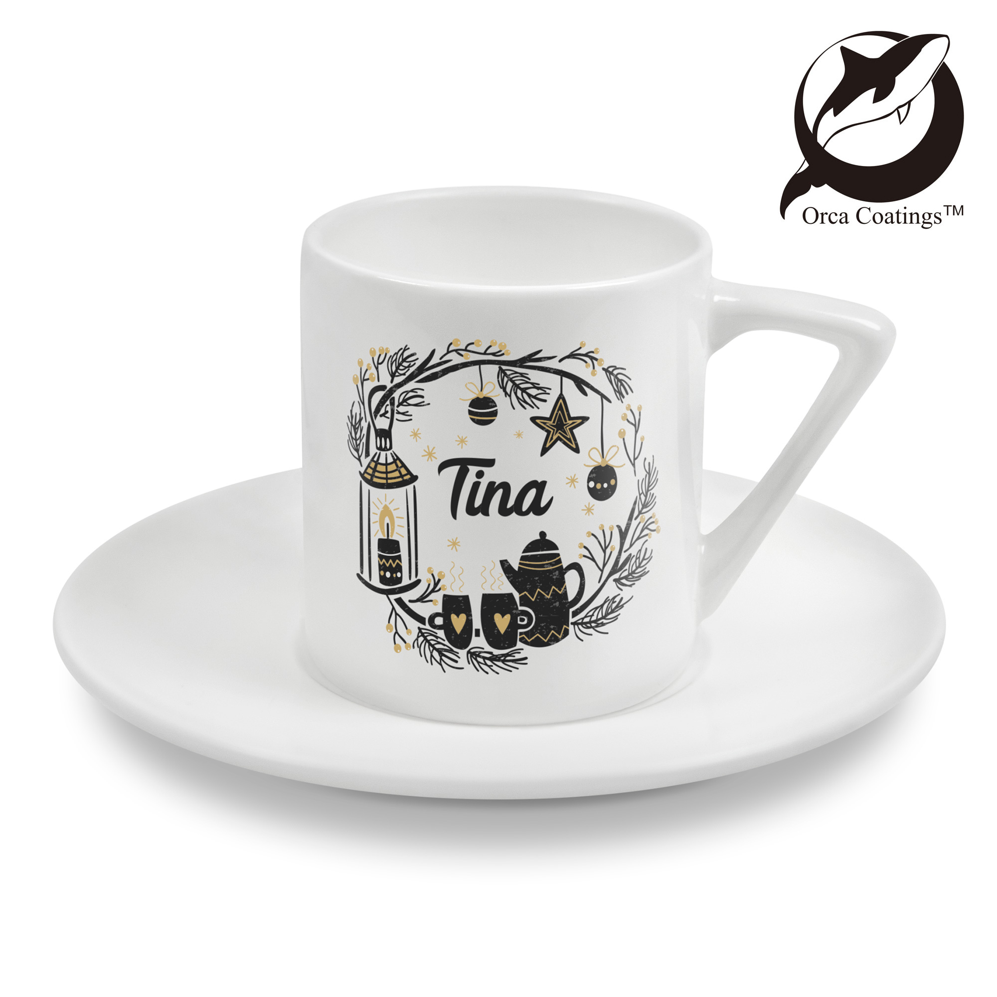 Espressotasse ITALIA 4oz, Orca®-Coating, spülmaschinengeeignet, 48 Set/Karton