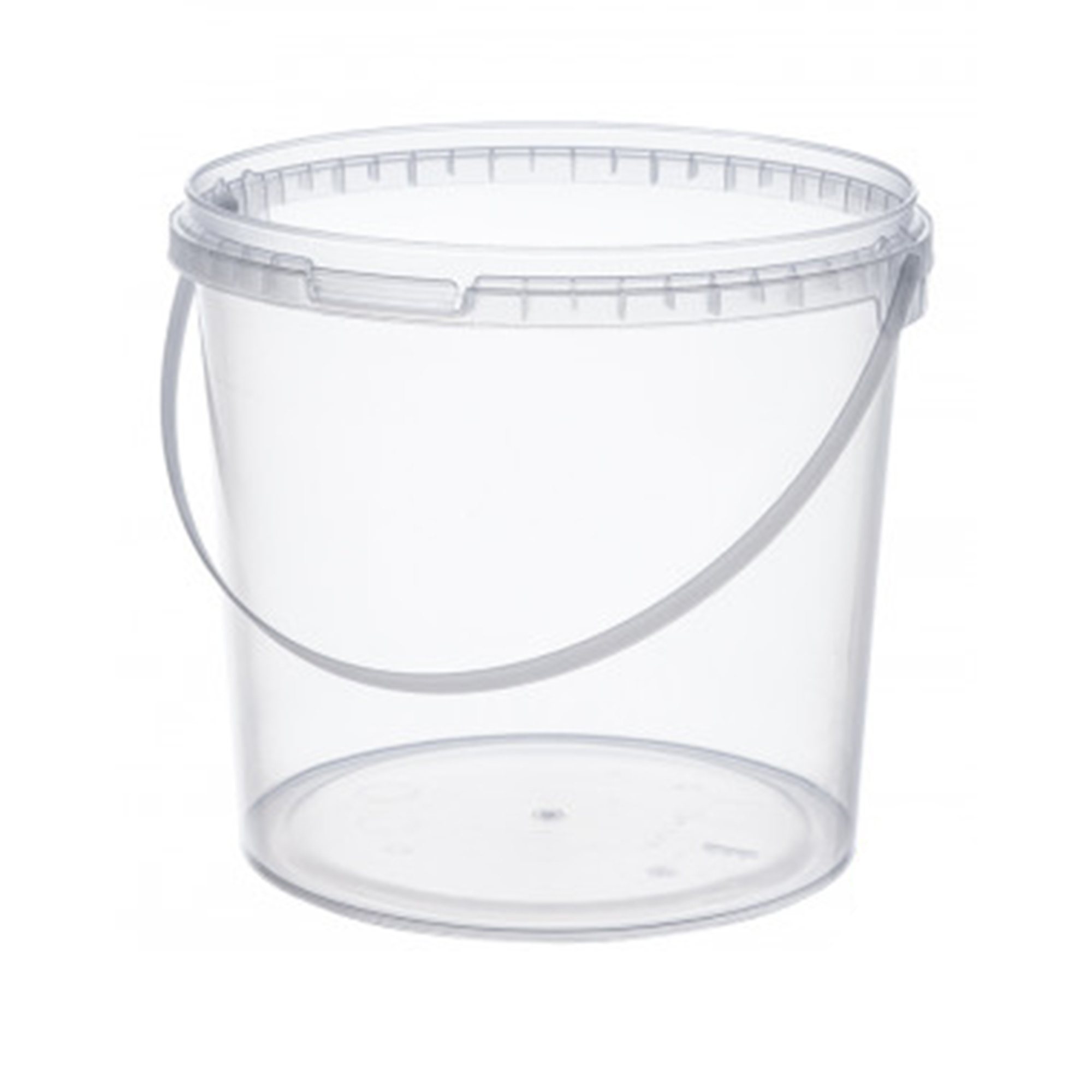 Farbeimer transparent, Leergebinde 2,5 ltr., mit Deckel, Beutel à 50 Sets Farbeimer & Deckel