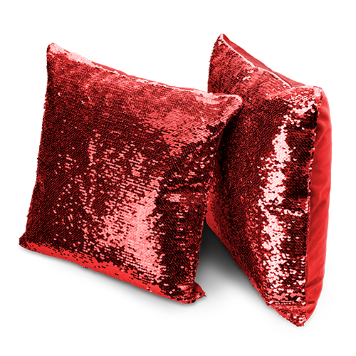 Housse de coussin à paillettes, en différentes tailles et couleurs