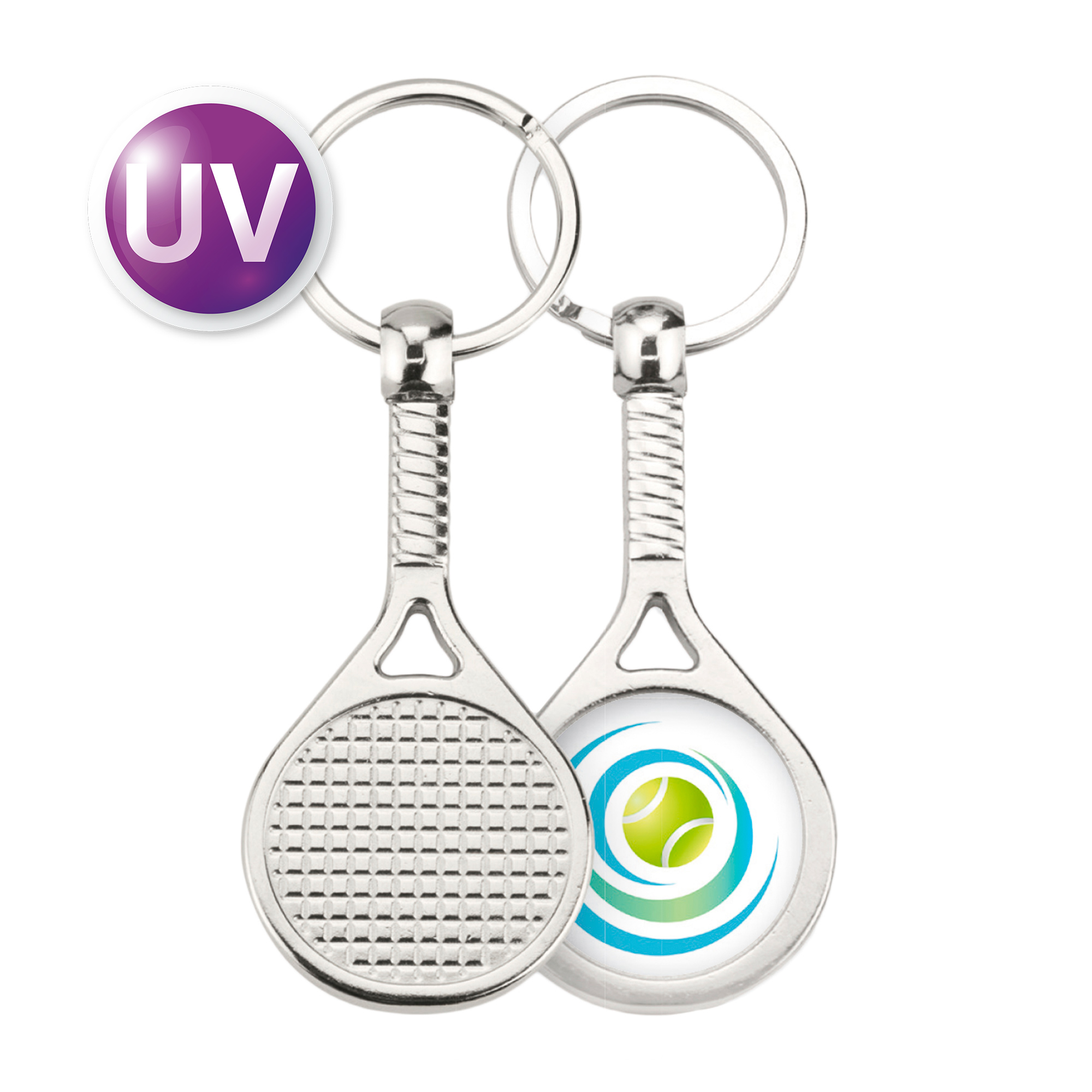 Porte-clés UV de Multiplexx, métal, diverses versions