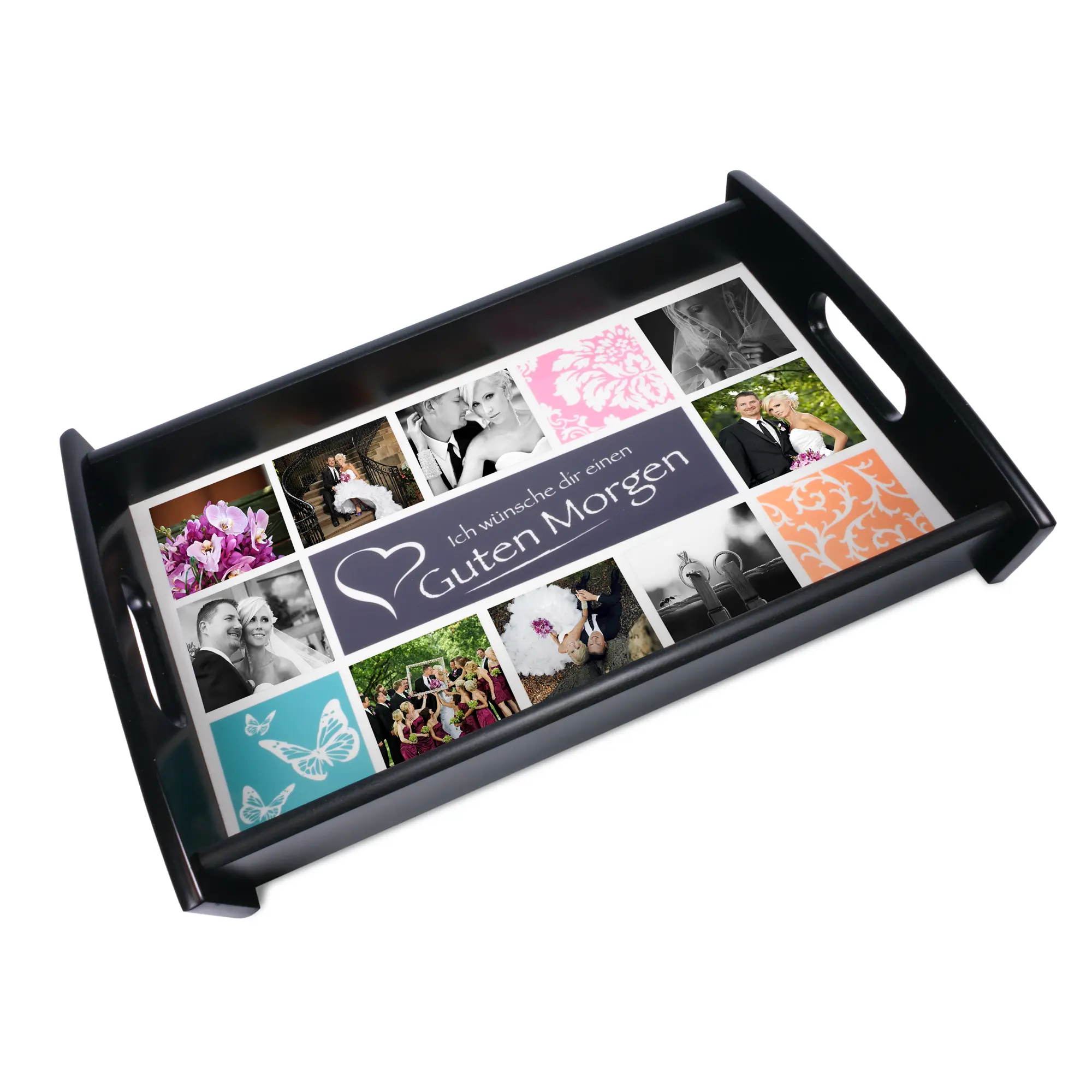 UNISUB Wooden tray, size 205 x 330 mm, colour black,2 pcs./carton