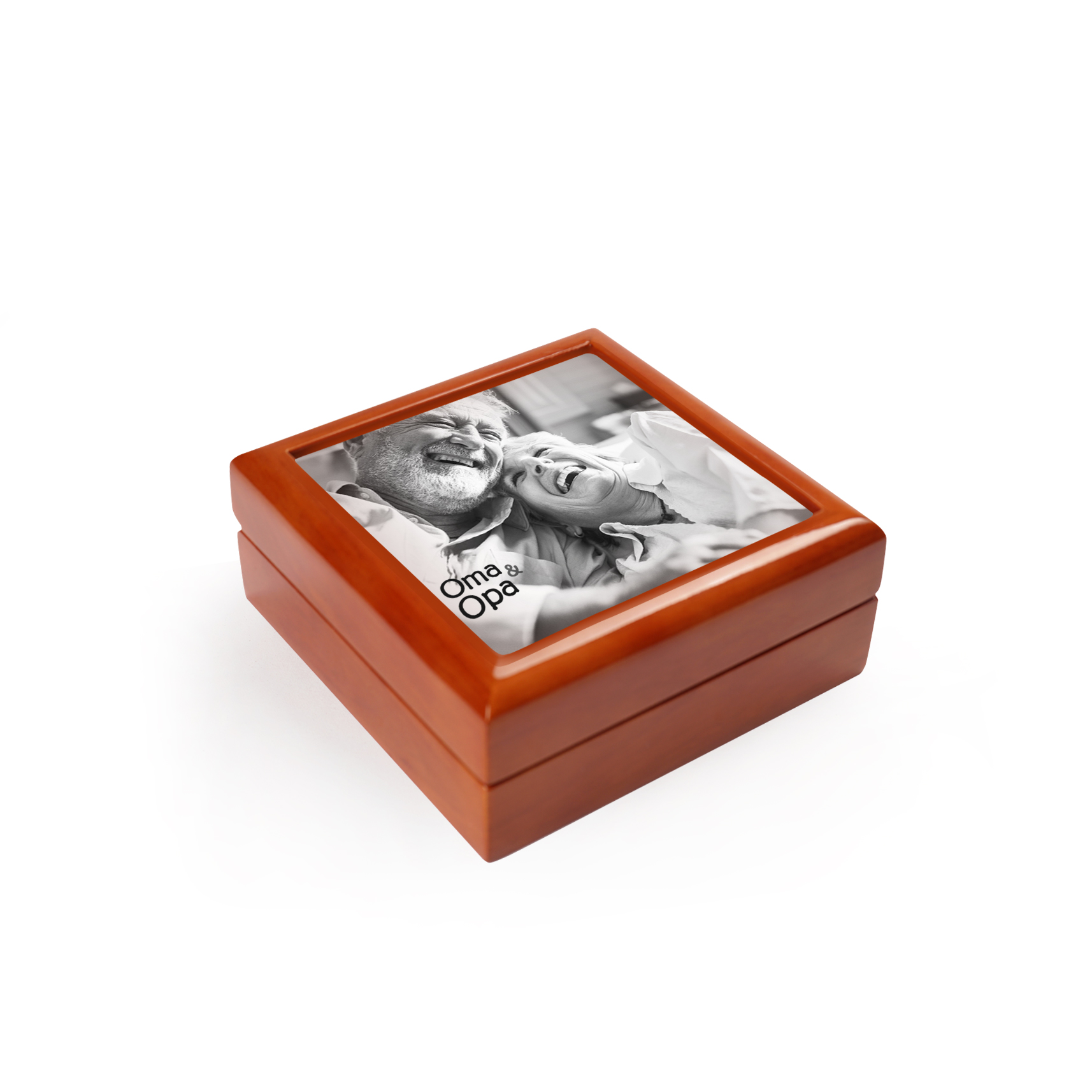 Boîte cadeaux roux, taille 140 x 140 x 60 mm