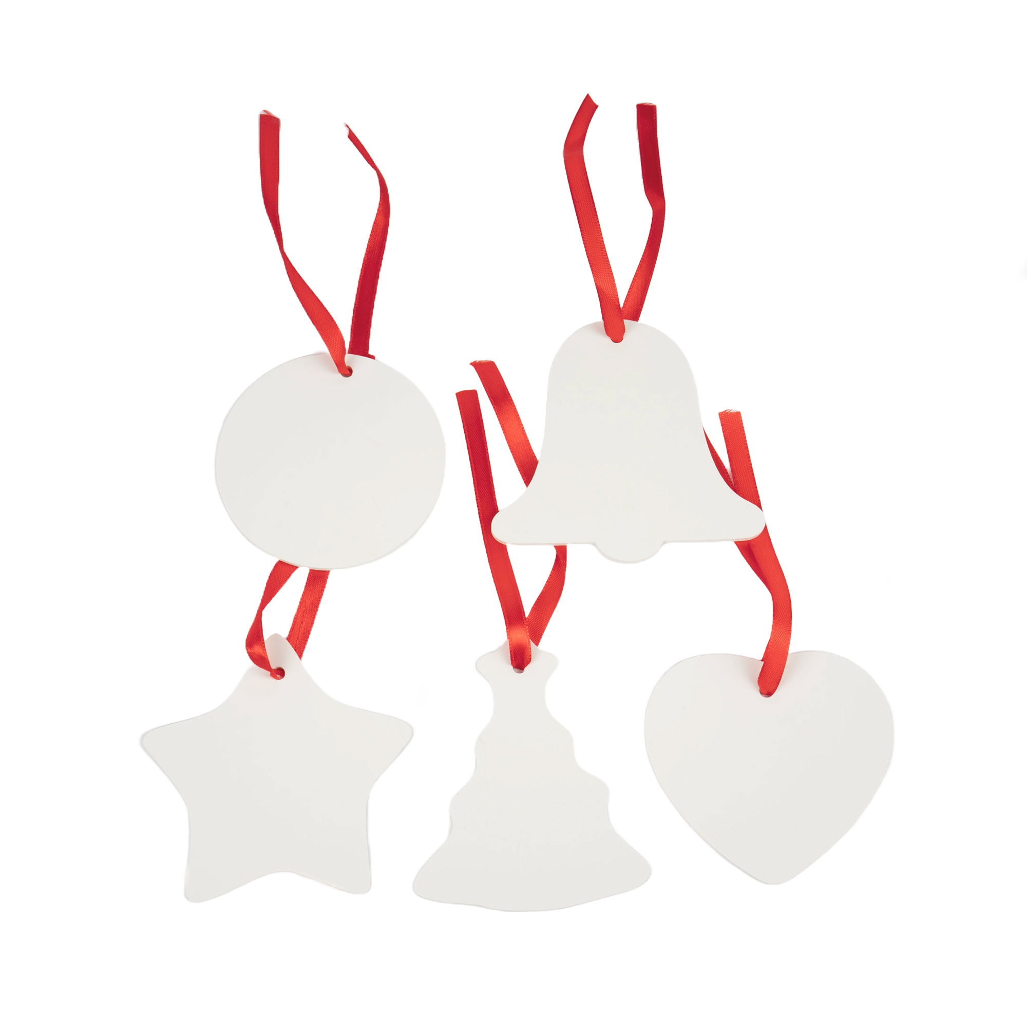 Ornements en plastique à suspendre, différents motifs