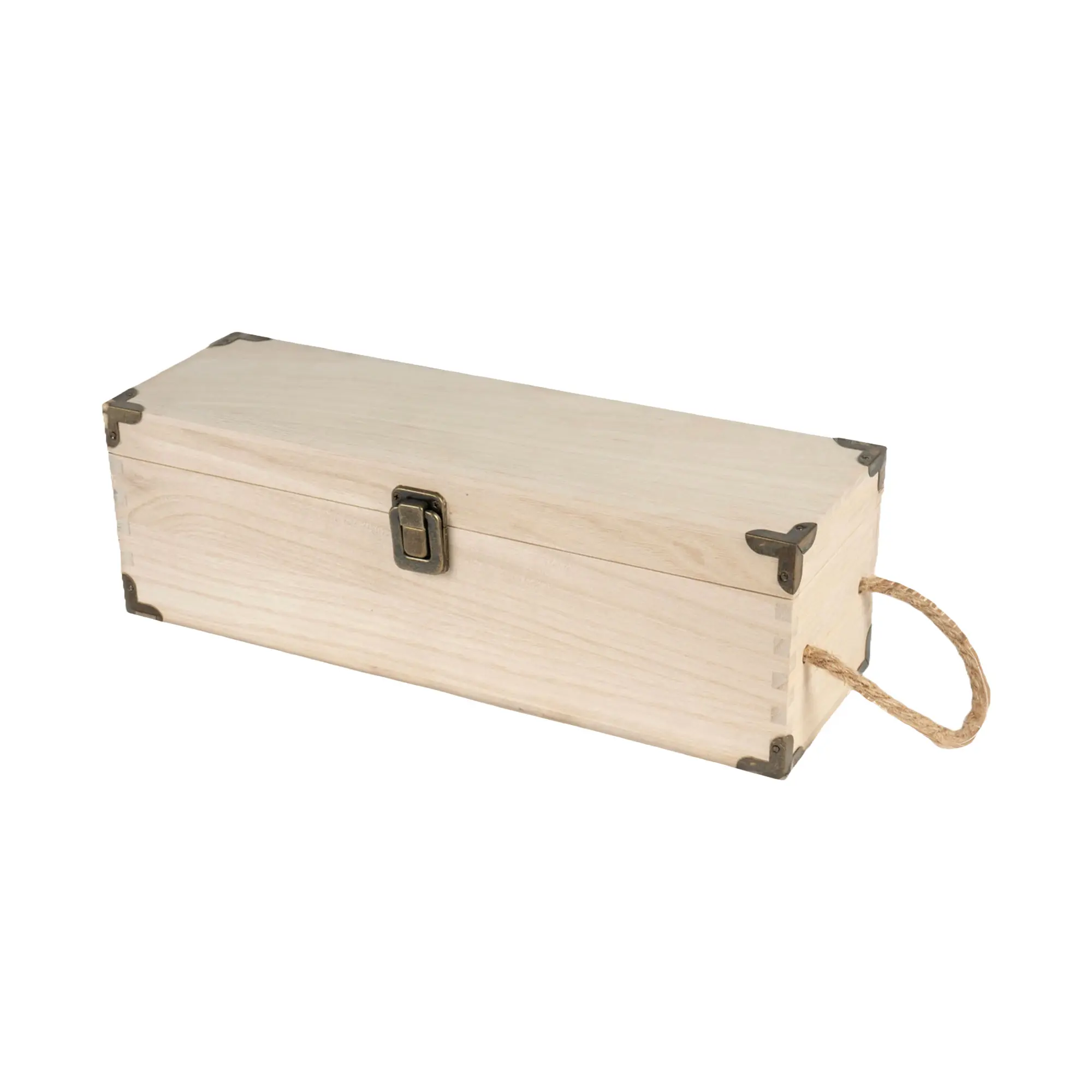 Wooden box for one bottle of wine/sparkling wine for UV & laser engraving, various sizes