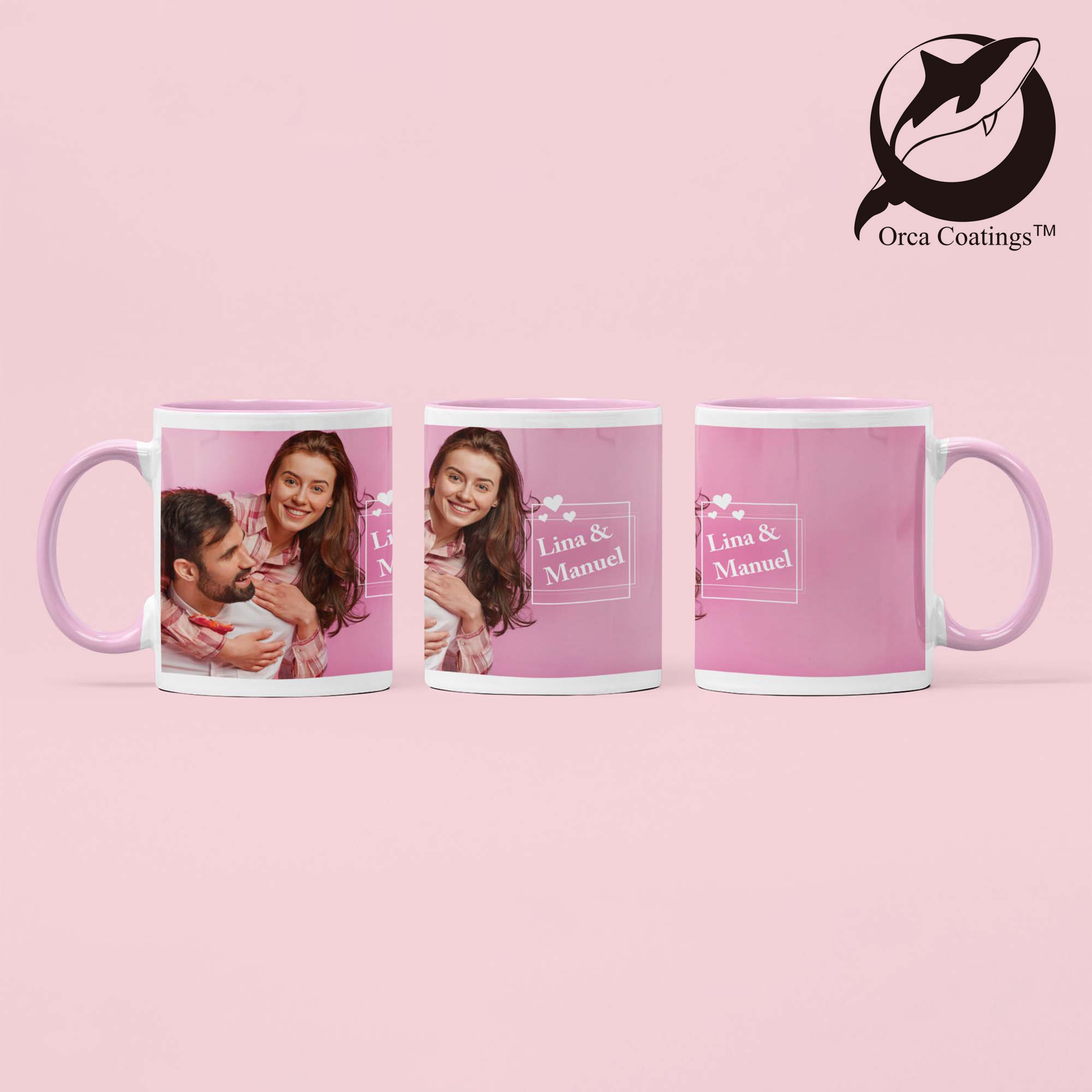 Tasse en céramique TWO TONES & HANDLE 11oz, Orca™ Coating, divers coloris