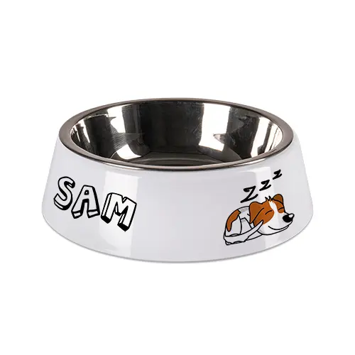 Polymer pet bowl with stainless steel bowl, various sizes