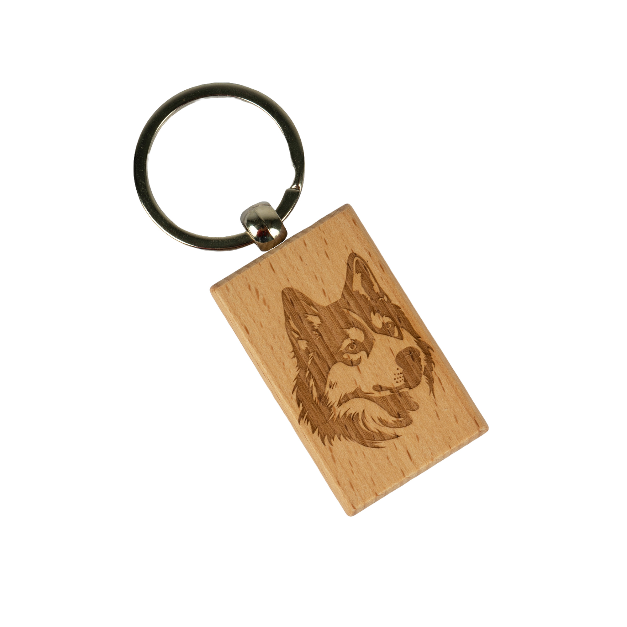 Laser Holz-Schlüsselanhänger 34 x 55 mm, 50 St./Pack, 200 St./Karton