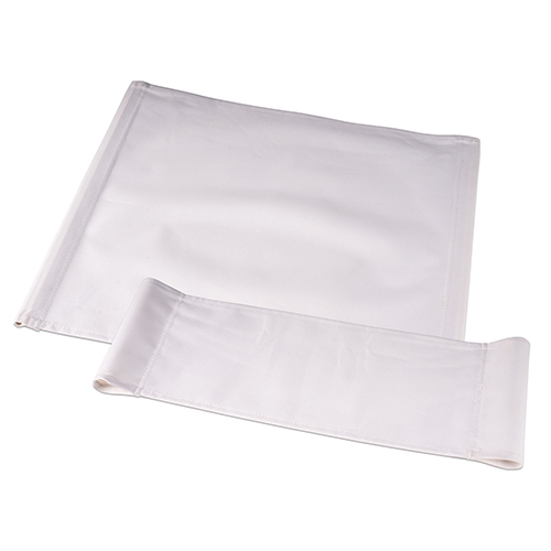 Replacement fabric for folding direction chair, white, various surfaces