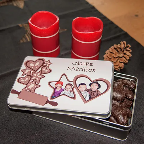 Sublistar® Geschenkdose Rechteck, Farbe Silber, Größe 198 x 128 x 50 mm, 64 St./Karton