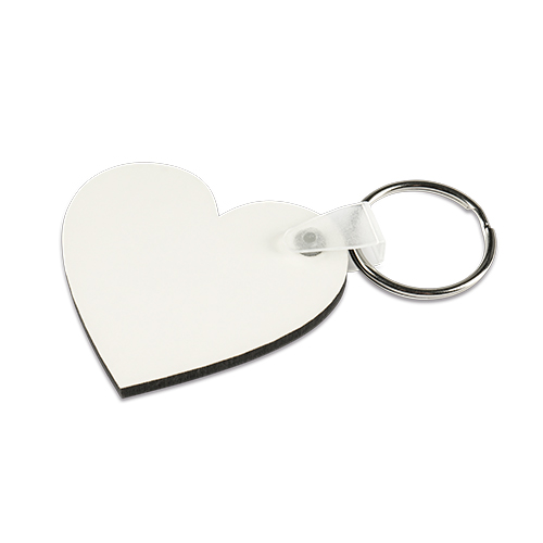 Sublistar® Porte-clés en MDF blanc brillant, imprimable recto-verso, diverses tailles