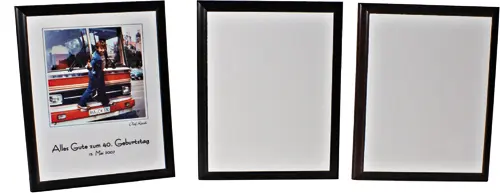 UNISUB Wandtafel weiß-glänzend, 230 x 305 x 16 mm, Rahmenfarbe Kirschbaum