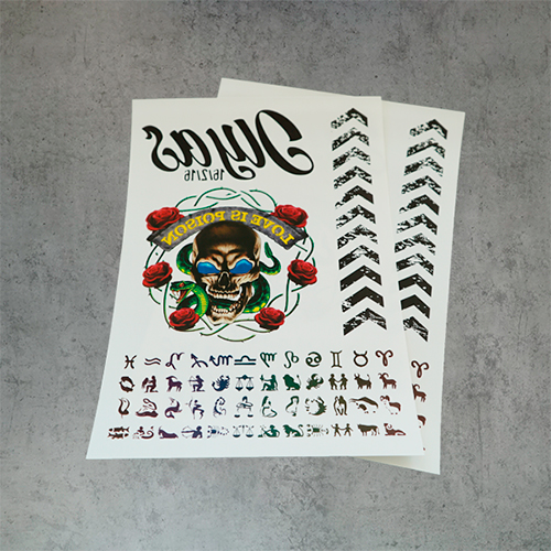 Papier tatouage laser, format A4, paquet de 25 papier A et B