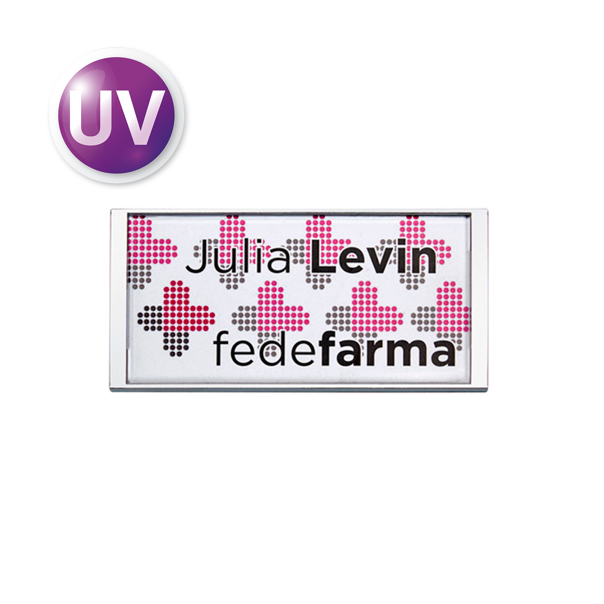 UV Multiplexx Namensschilder, versch. Farben, versch. Größen