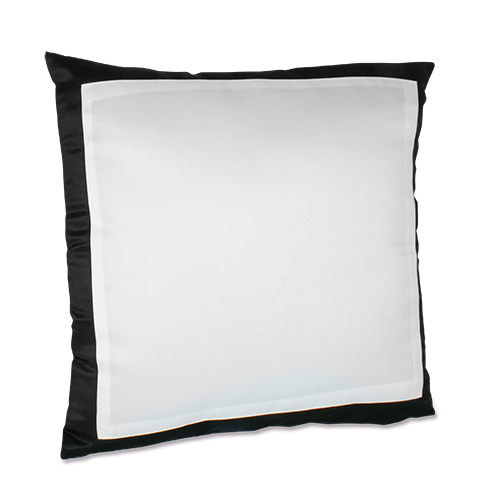 Sublistar® Housse de coussin noir satinée avec surface d´impression, 100% polyester, taille 45 x 45 cm, 2 pcs./pack 200 pcs./carton