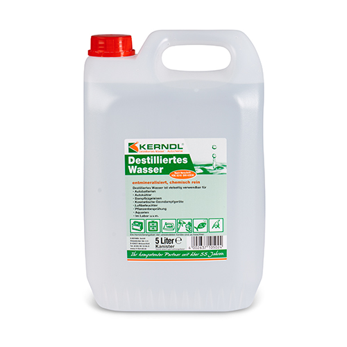 Destilliertes Wasser, 5 ltr. Kanister