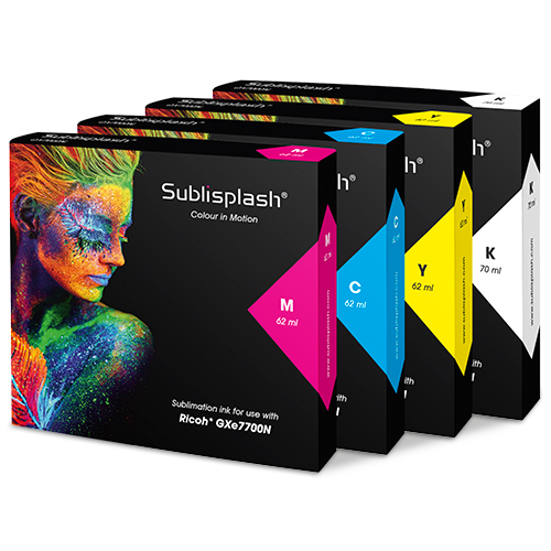 Sublisplash® for Ricoh GX e7700N, 62/70 ml cartridges, various colours