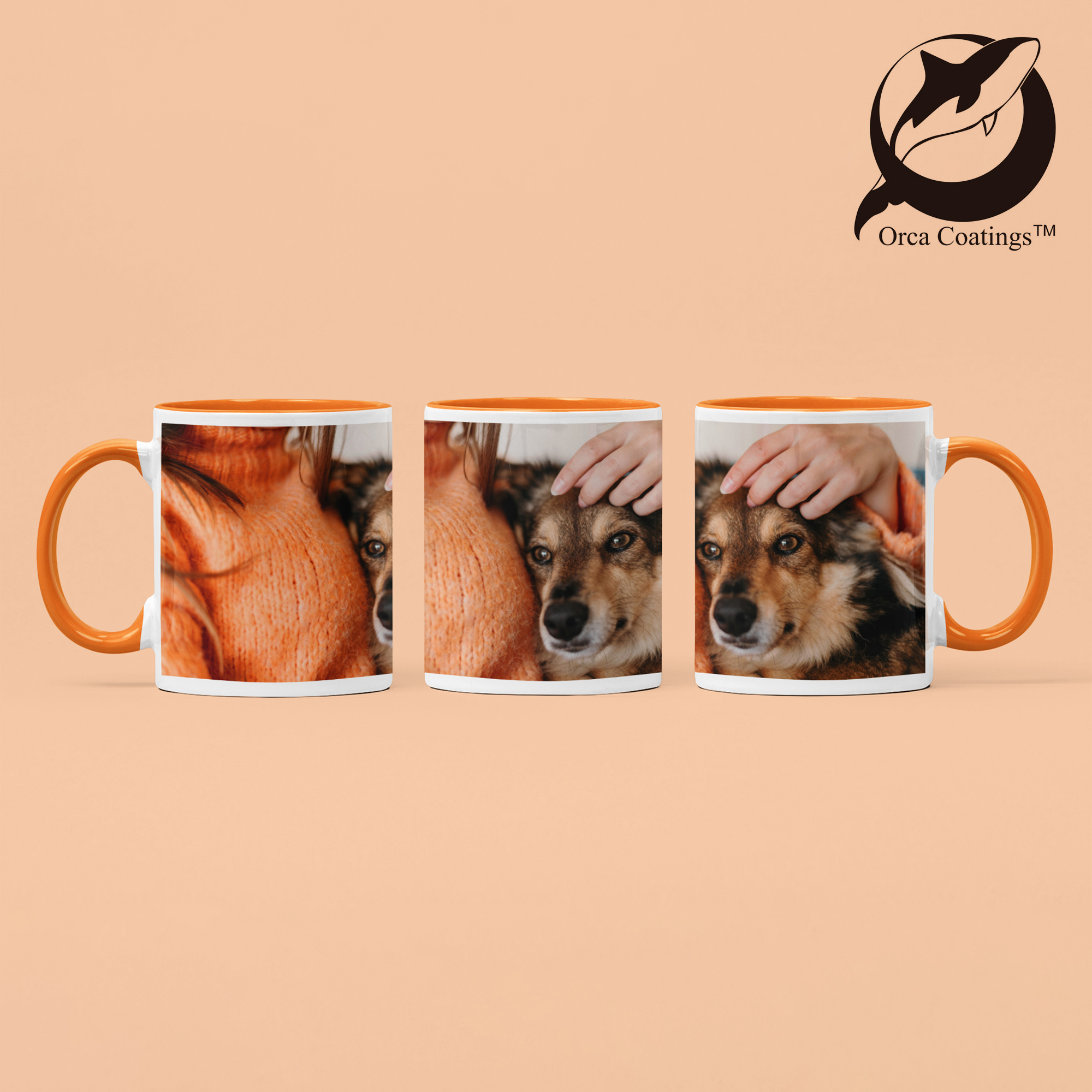 Keramiktasse TWO TONES & HANDLE 11oz, Orca™ Coating, div. Farben