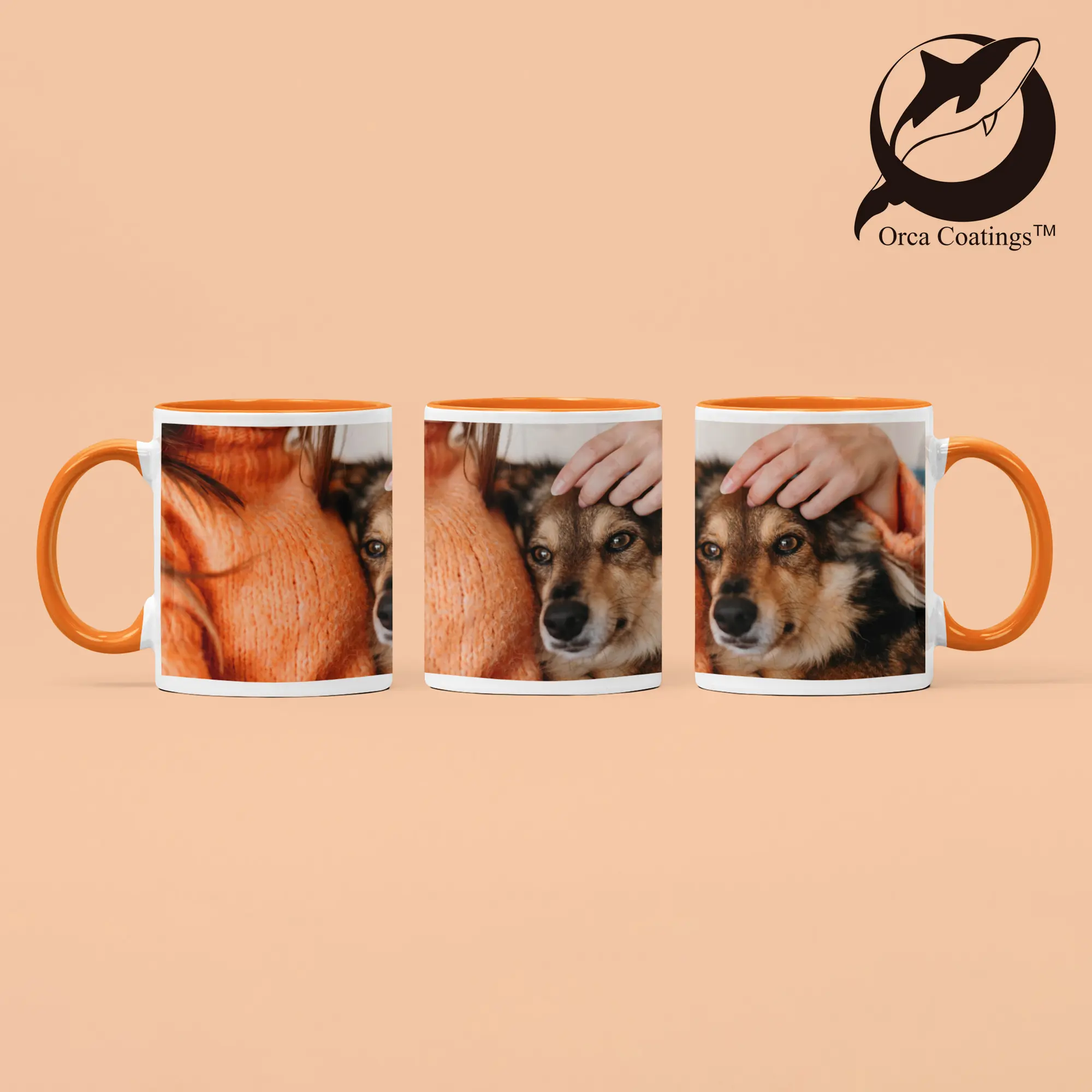 Tasse en céramique TWO TONES & HANDLE 11oz, Orca™ Coating, divers coloris