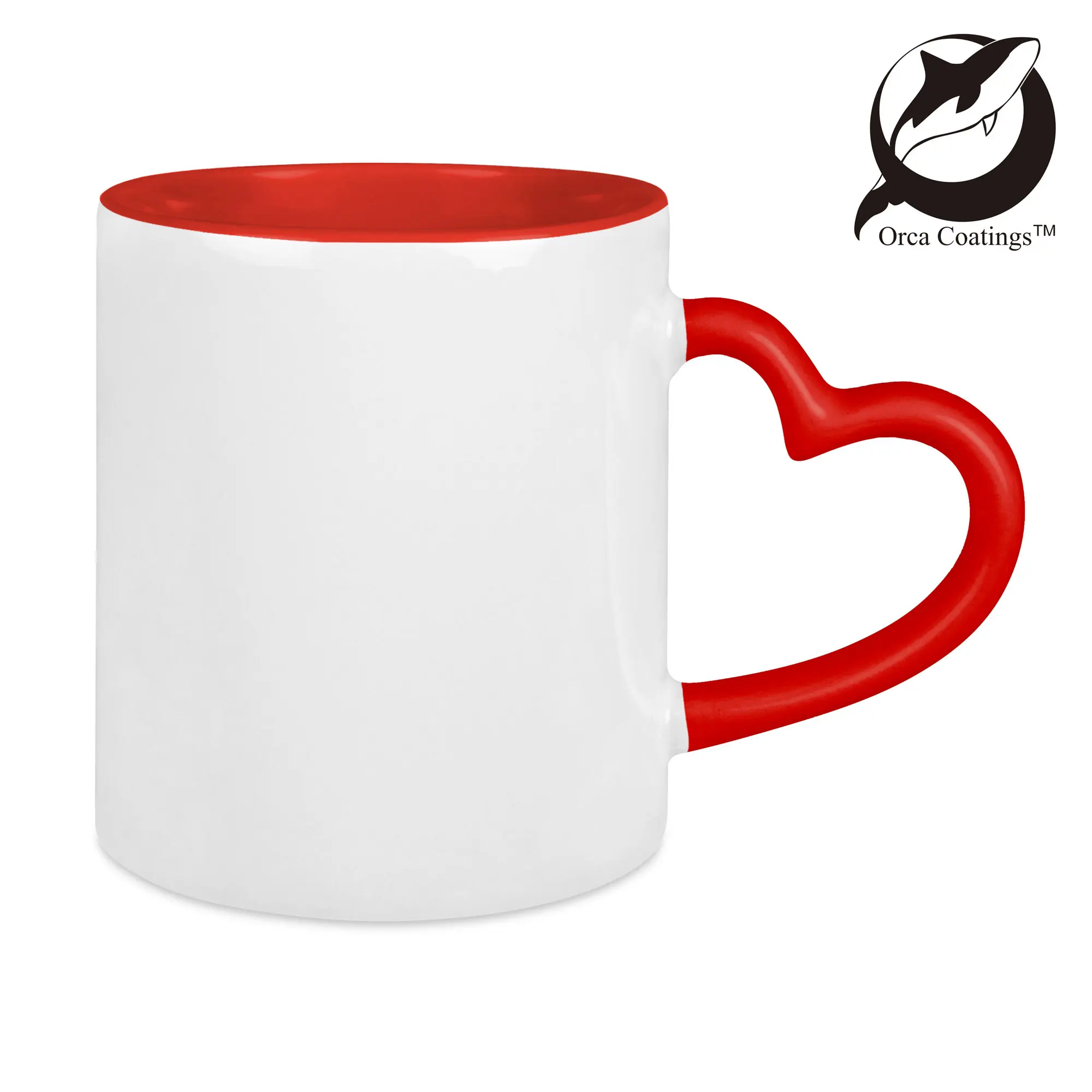 Keramiktasse TWO TONES & LOVE HANDLE 11oz, Orca™ Coating, div. Farben