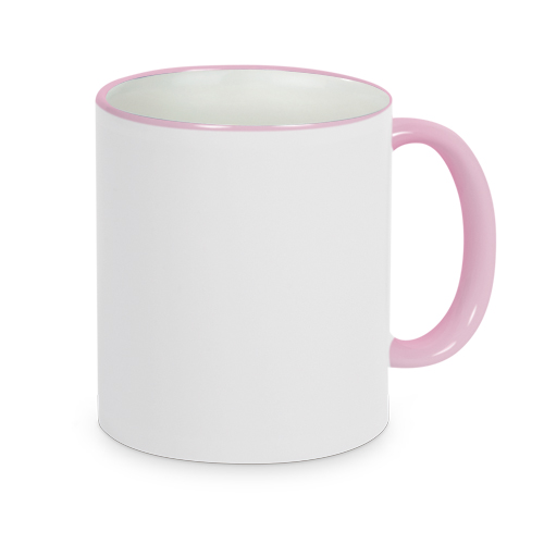 Ceramic mug RIM & HANDLE 11oz, DURAGLAZE, various colours