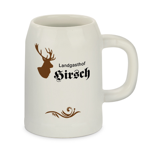 Beer Mug Upper Class RADLER 500 ml, colour light grey without lid, 18 pcs./carton