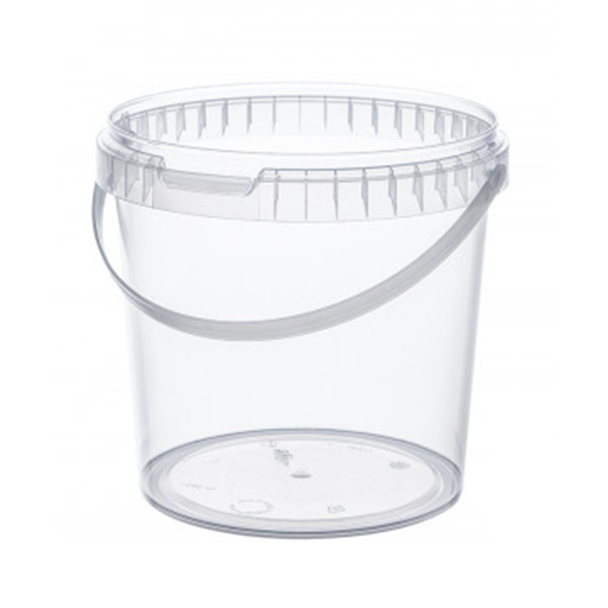 Farbeimer transparent, Leergebinde 1,6 ltr., mit Deckel, Beutel à 100 Sets Farbeimer & Deckel