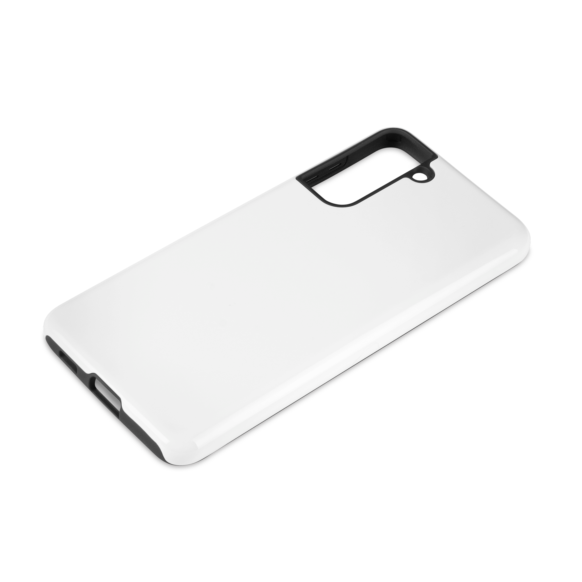 3D Premium Cover für Galaxy und iPhone, Farbe Weiß-glänzend und Farbe Weiß-matt