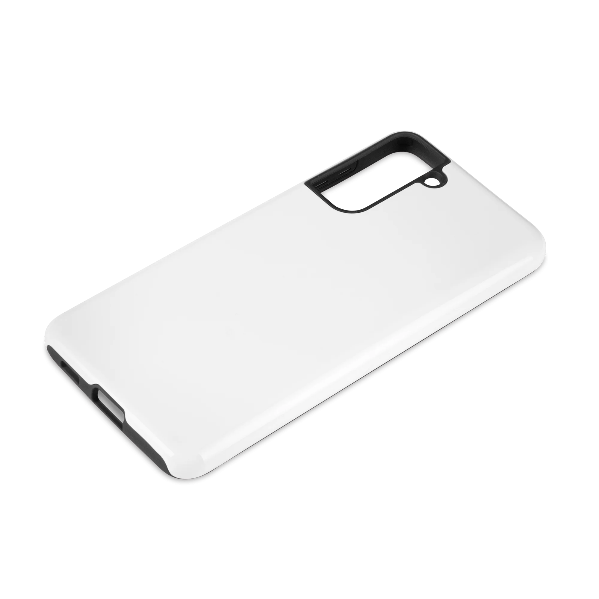 3D Premium Cover für Galaxy und iPhone, Farbe Weiß-glänzend und Farbe Weiß-matt