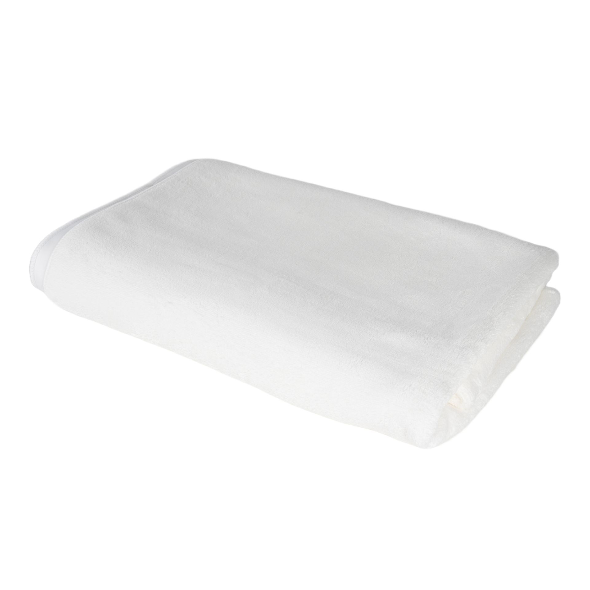 Microfiber towel with cotton back, colour white, various sizes