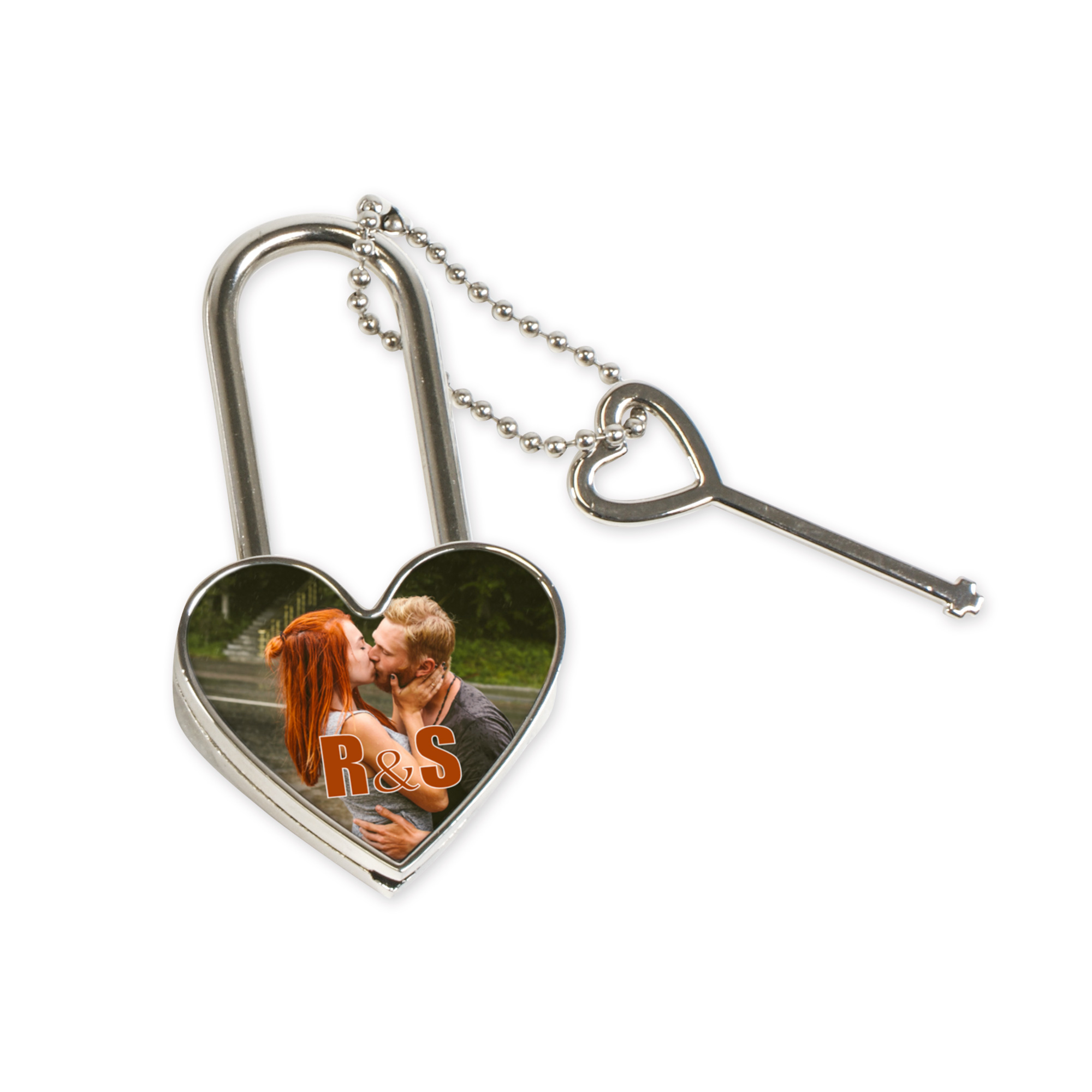 Cadenas d’amour, verrouillable, avec empiècement en aluminium, diverses tailles