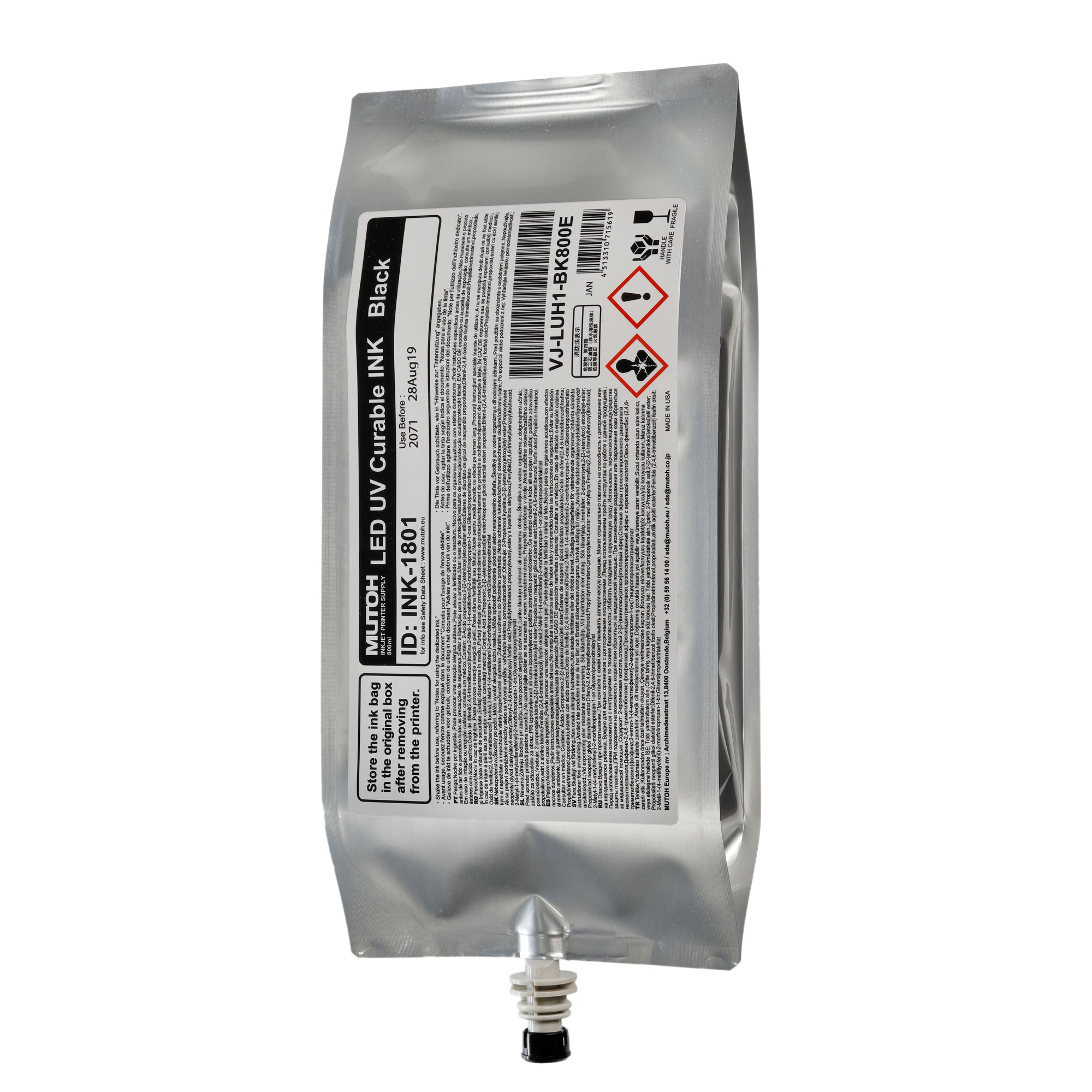 UH21 Hard LED UV Ink, diverses couleurs, sachet de 800 ml