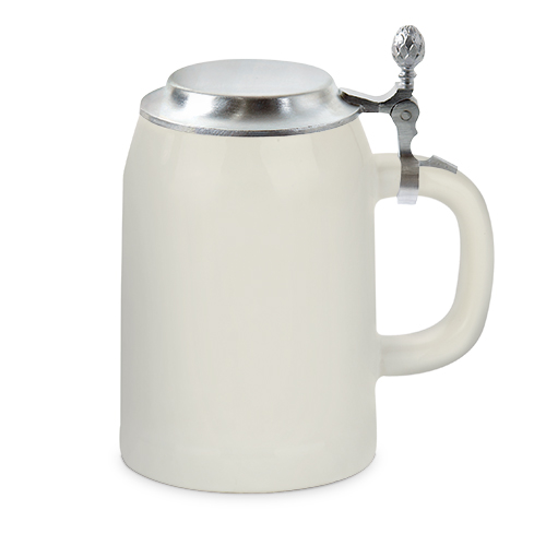 Chope à bière Upper Class RADLER 500 ml, couleur gris clair avec couvercle, 6 pcs./carton