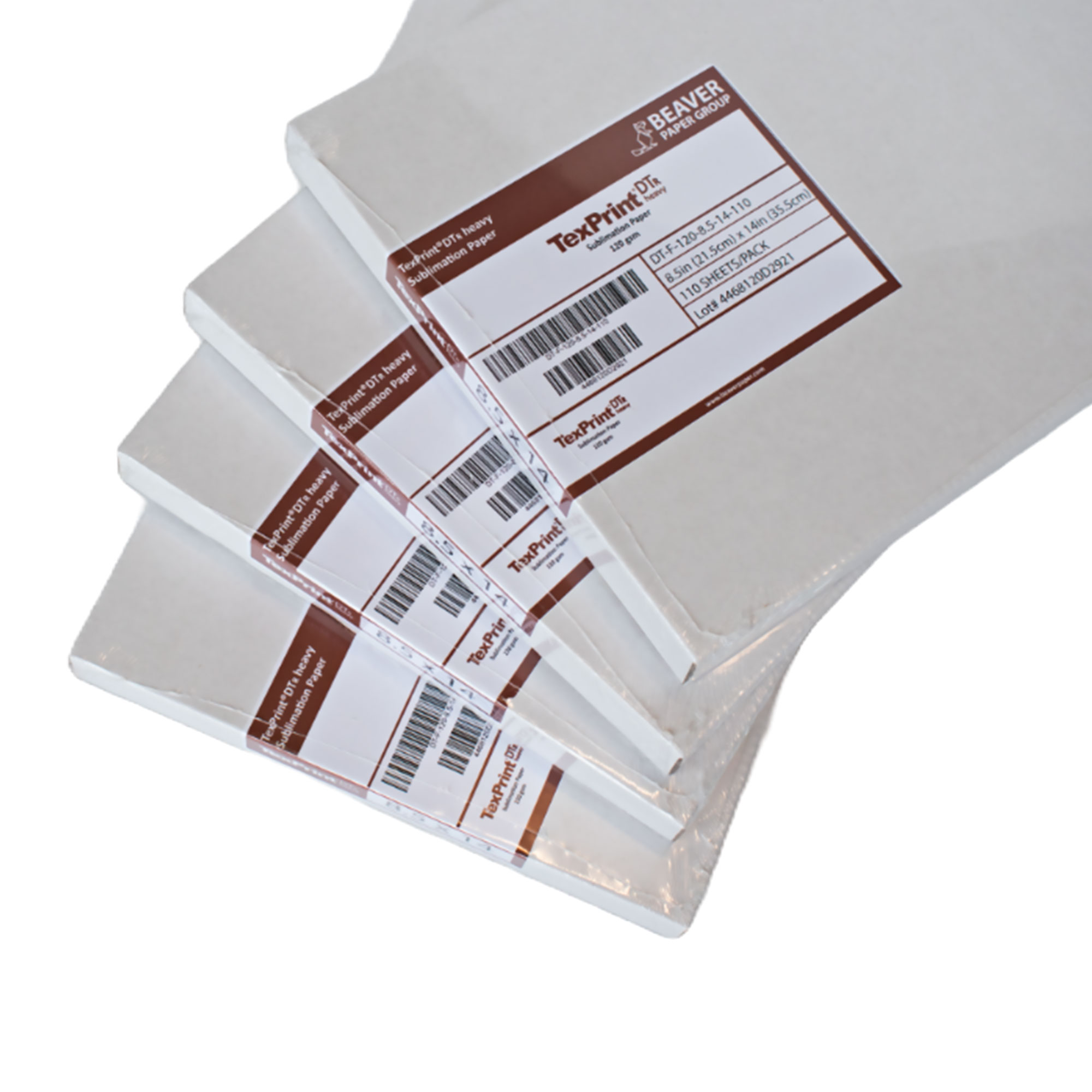 TexPrint® DT Heavy 120 g/qm, Sublimationspapier, div. Formate, 110 Blatt/Pack