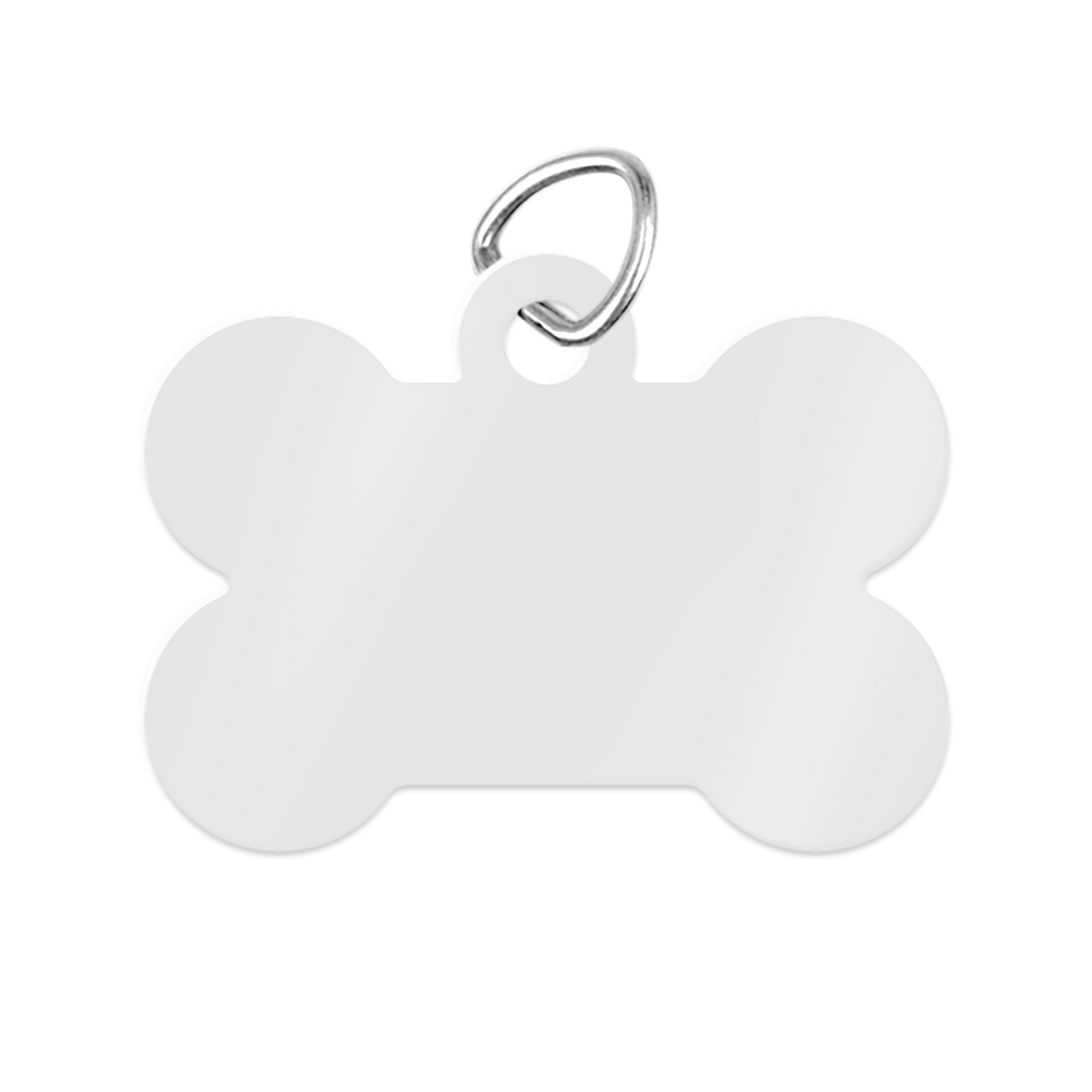 UNISUB pendentif en aluminium blanc brillant, d´os 38 x 25 mm, imprimable d’une face, 25 pcs./carton
