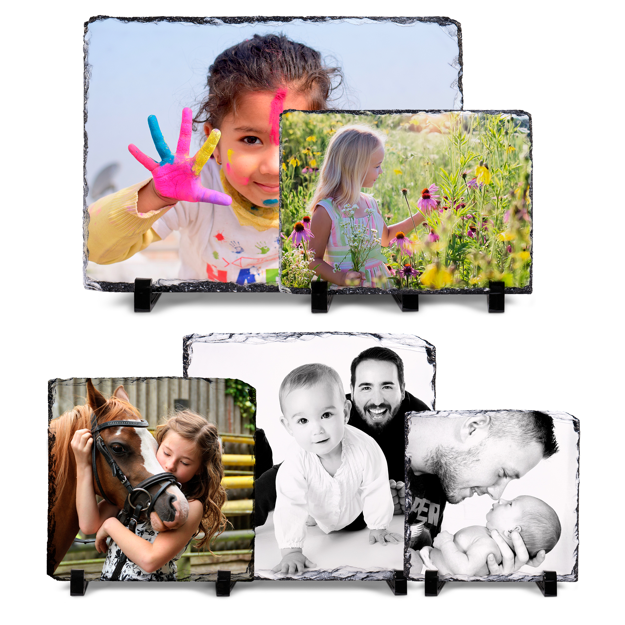 Sublistar® Panneau en ardoise carrée, blanc brillant, diverses tailles