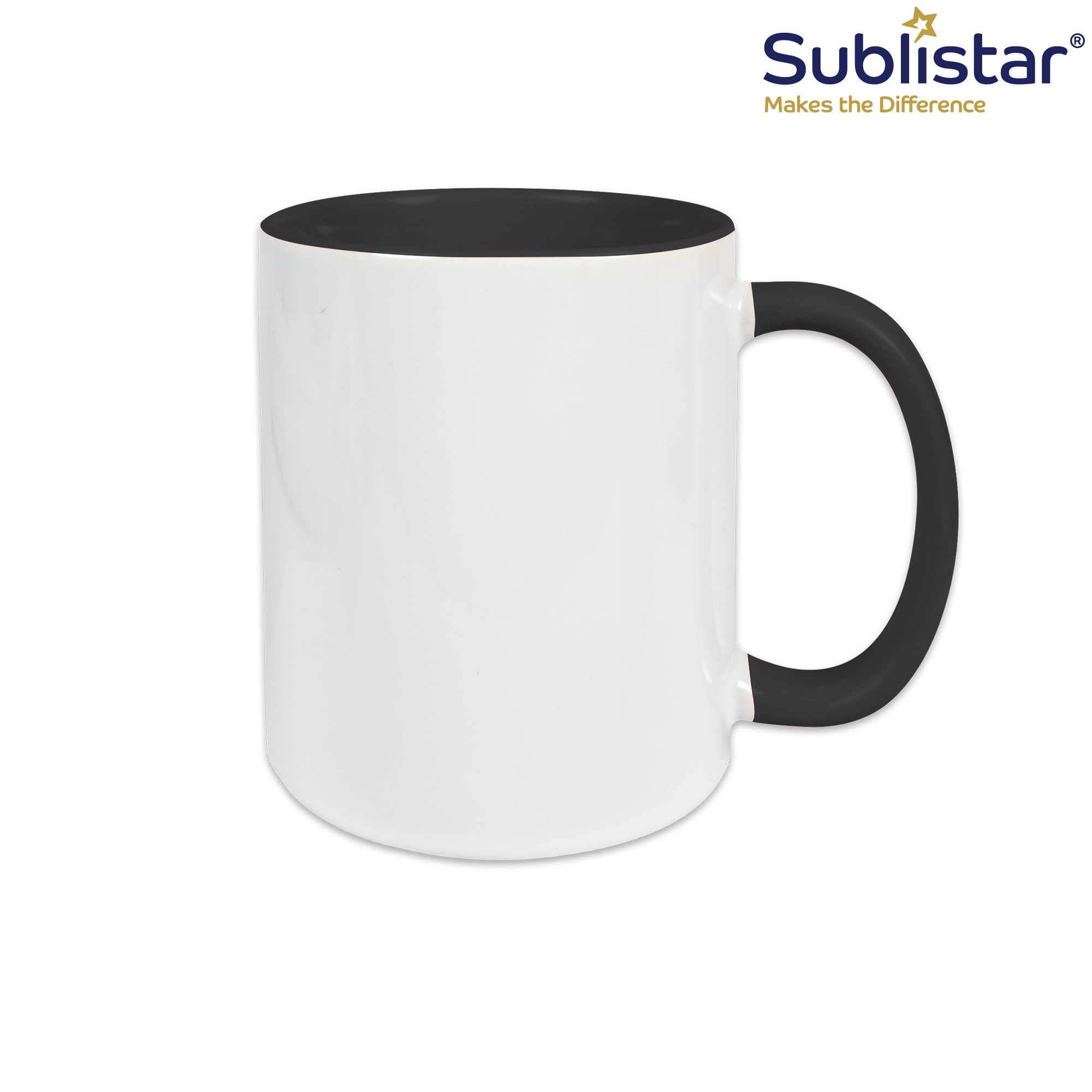 Ceramic mug TWO TONES & HANDLE 11oz, Sublistar®-Coating, various colours