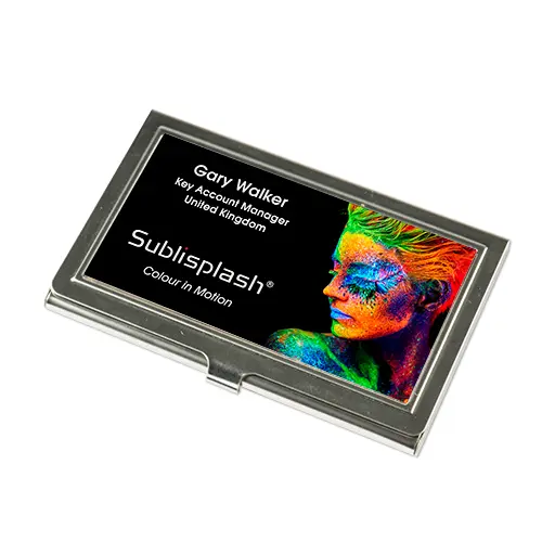 Visitenkartenbox Silber, Größe 93 x 60 mm