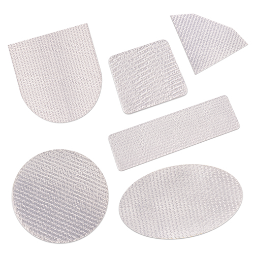 Patch-Twill labels white, various sizes and shapes