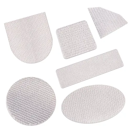 Patch-Twill labels white, various sizes and shapes