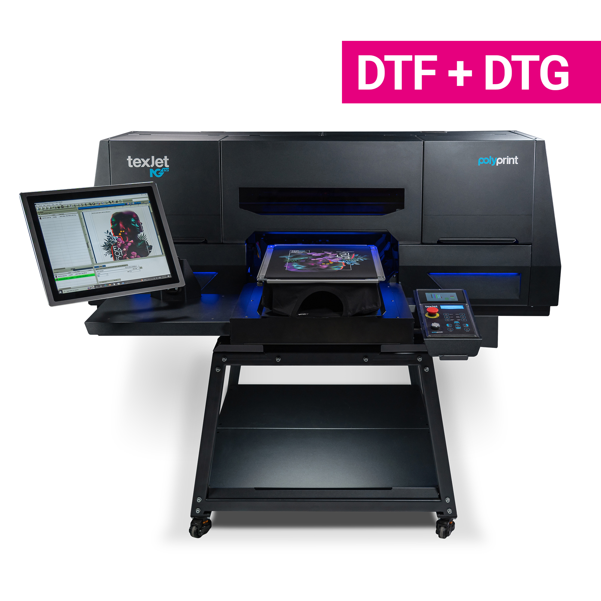 DTG Textildirektdrucksystem TexJet NG 130 3 x Epson® I3200-A1 (2 x CMYK / 1 x White)