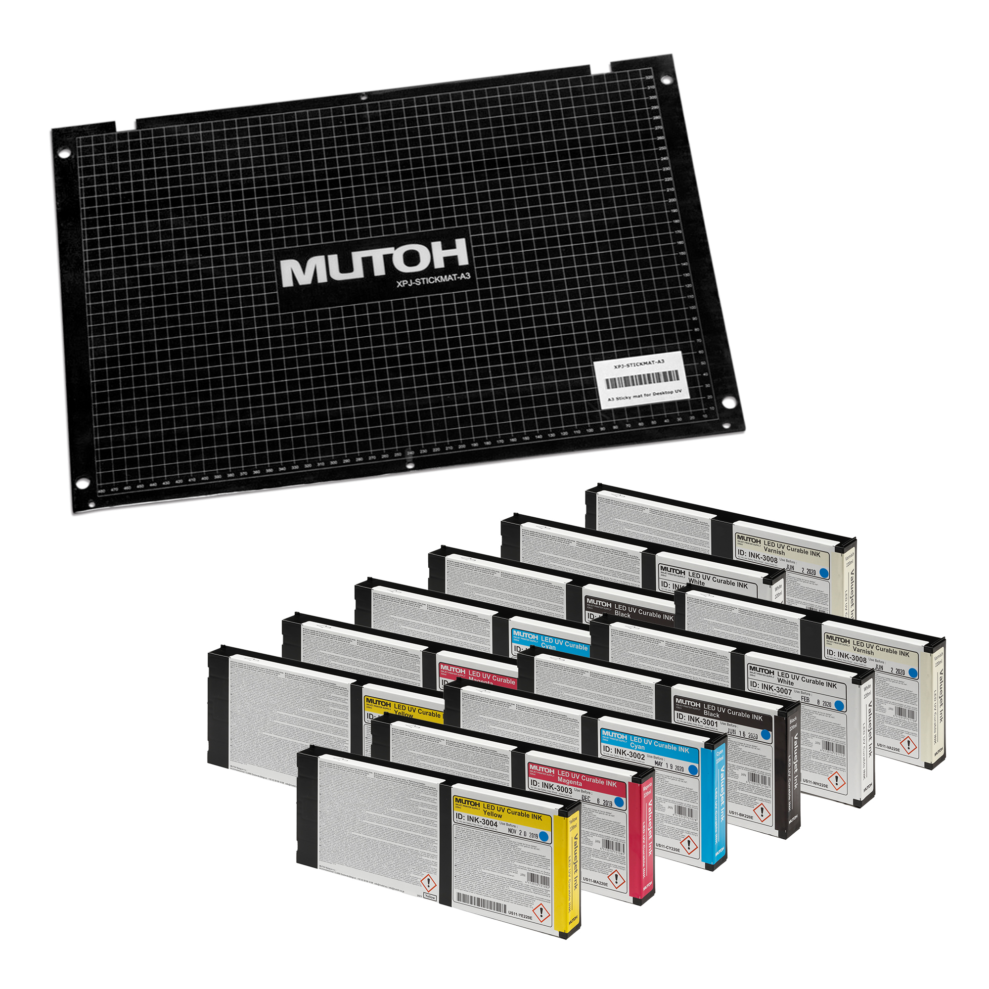 Kit de démarrage DTO, FLEX, (incl. XJP-STICKMAT-A3, 12 x Tinte FLEX)