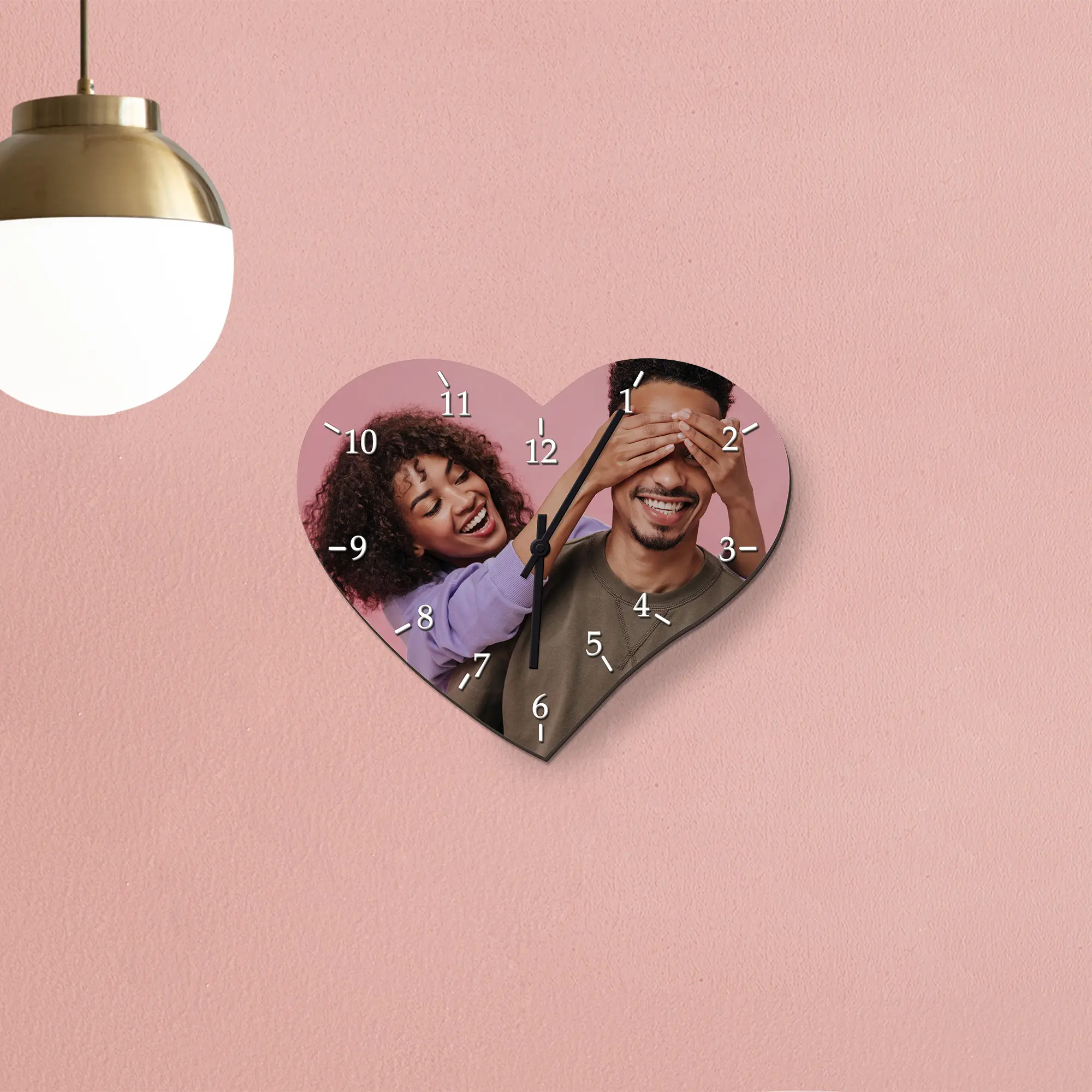 Hartfaser-Wanduhr Herzform, div. Ausführungen