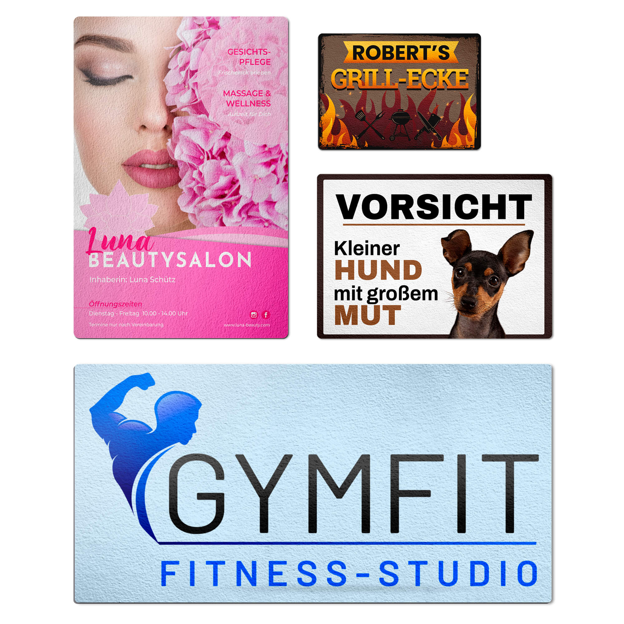 Duraluxe Alu-Fototafel weiß-strukturiert, versch. Größen