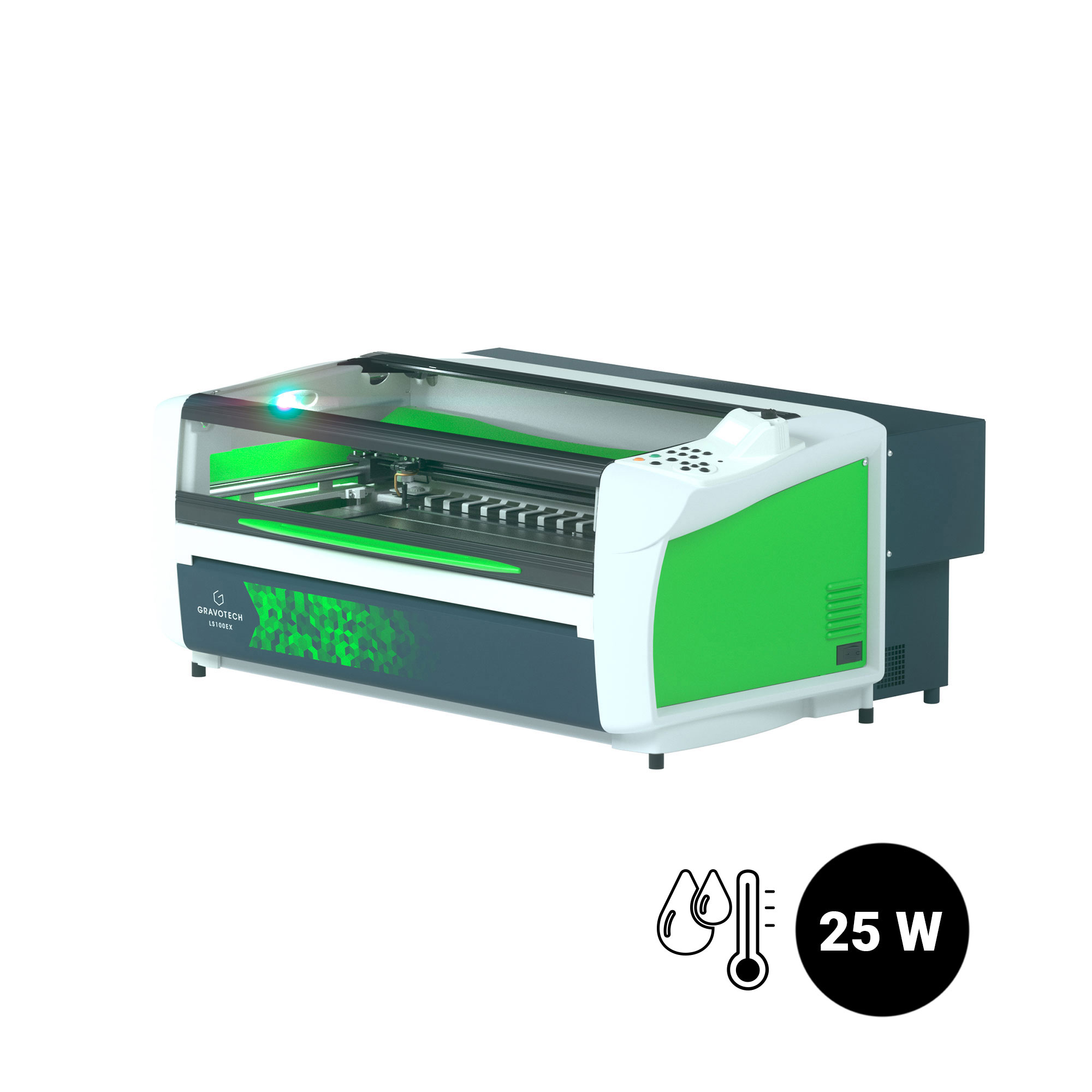 Gravotech LS100EX CO2 Graveur Laser, 25 watts Laser CO2 avec refroidissement par eau