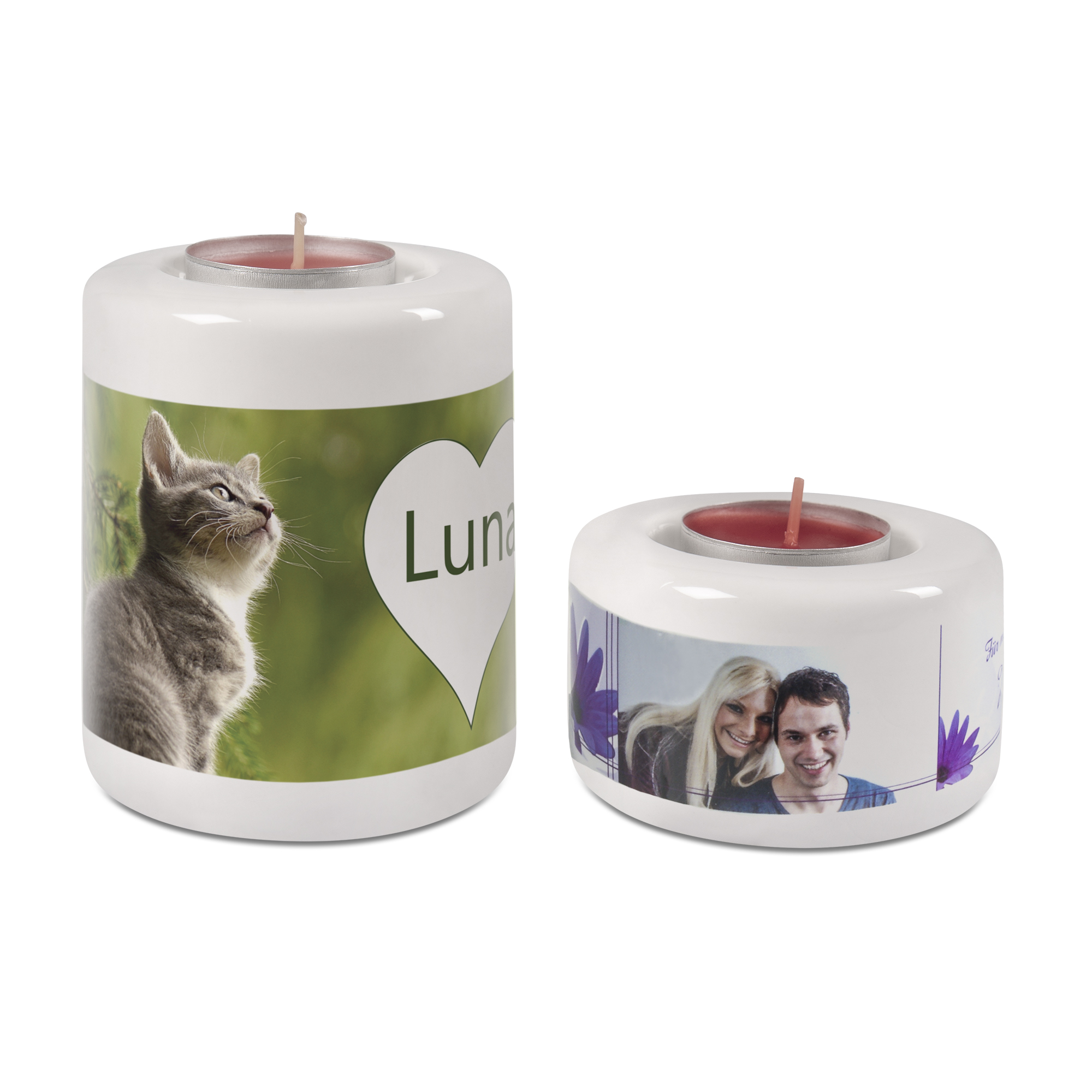 Keramik Kerzen - Teelichthalter, Farbe Cremeweiß, Ø 80 mm, Höhe 50 mm, 96 St./Karton