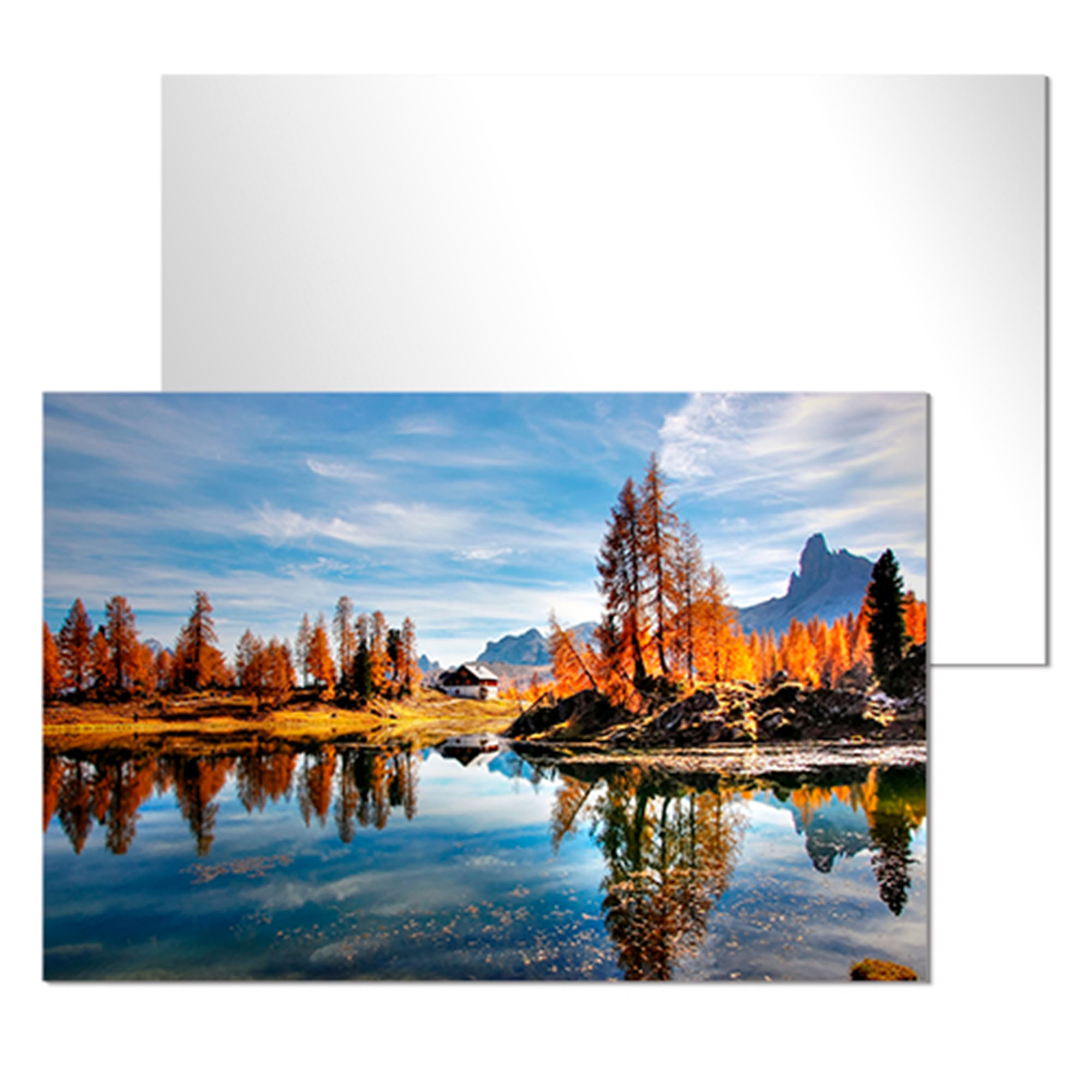 ChromaLuxe Alu-Fototafel weiß-glänzend, 610 x 914 x 1,15 mm, Ecken gerundet